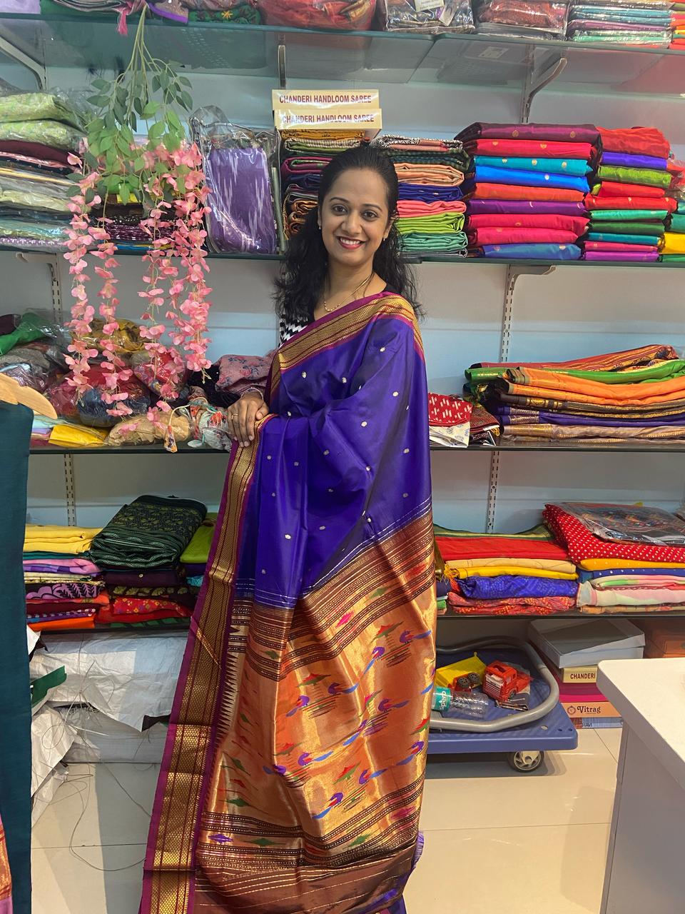 Pure SIlk Yeola Handloom Double Pallu Paithani